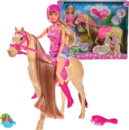 Steffi Love lovas baba lóval és kiegészítőkkel