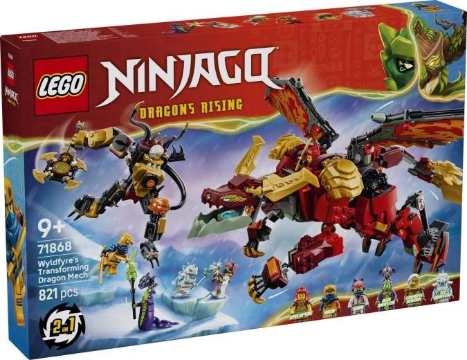 LEGO NINJAGO Wyldfyre átalakuló sárkány-mech