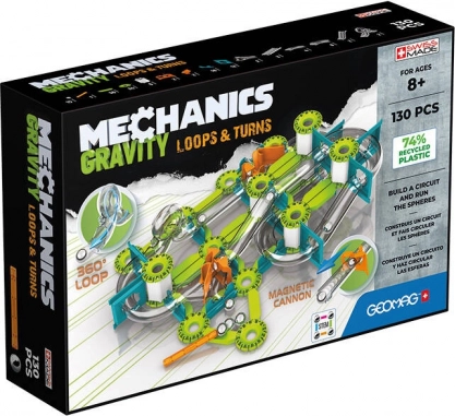Geomag Mechanics Gravity Loops & Turns mágneses építőkészlet 130 darab