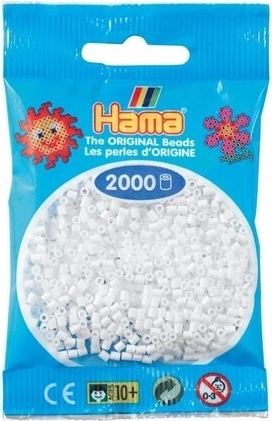 Hama mini vasalható gyöngyök fehér 2000 db