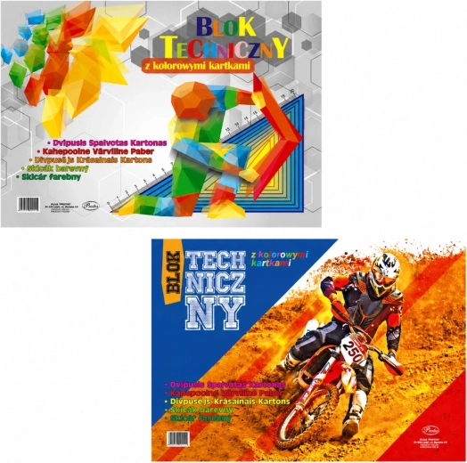 Protos színes műszaki rajzlap tömb A3, 8 lap, 120 g/m²