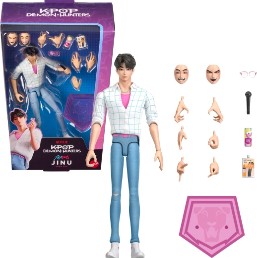 Mattel Jinu akciófigura a K-pop Demon Huntersből – Saja Boys Soda Pop