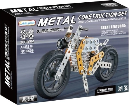 Fém motorkamodel építőkészlet sárga 162 db
