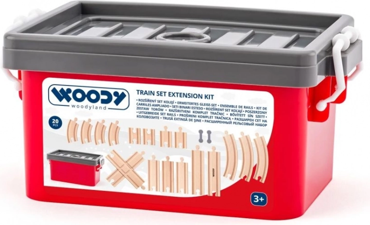 Fadíszsínkészlet dobozban – 20 db