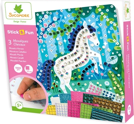 Stick & Fun mozaikakészlet – lovacskák kreatív szett gyerekeknek