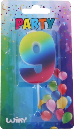 Parti gyertya 9-es szám Szivárvány