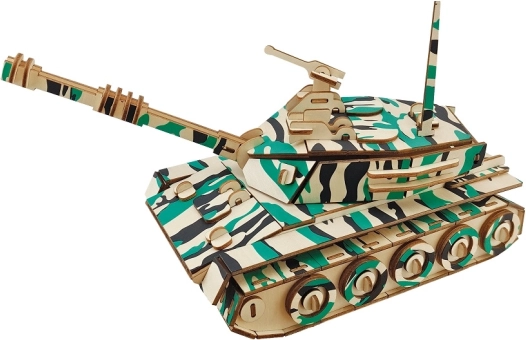 Woodcraft fa 3D puzzle – nagy tank