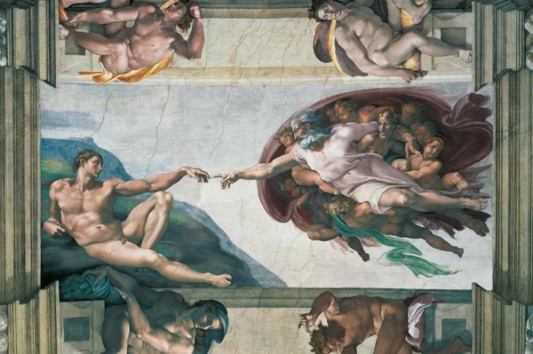 Puzzle Ravensburger Michelangelo: Ádám teremtése