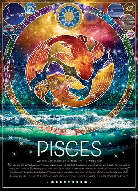 COBBLE HILL puzzle zodiákus: Halak – 500 darabos