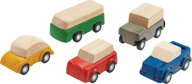 PlanToys PlanWorld fa kisautók – 5 járműből álló készlet