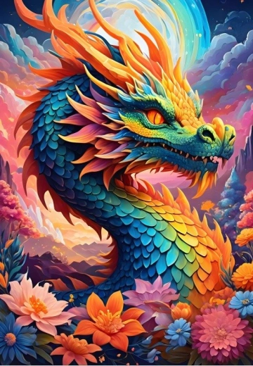 ALIPSON Színes sárkány puzzle 1000 darab
