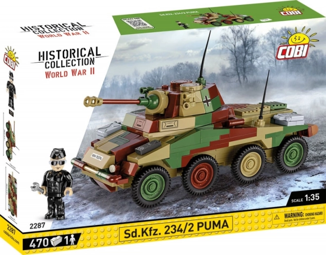 Sd.Kfz. 234/2 Puma 1:35 páncélozott felderítő jármű építőkészlet (COBI)