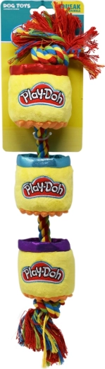 PLAY-DOH plüss kutyajáték kötéllel és sípolóval, 46 cm