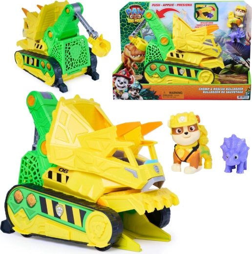 Spin Master Mancs Őrjárat a filmben – dínómentés: Rubble buldózere Chomp & Rescue 23 cm figurákkal