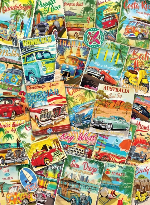 Puzzle retro utazási kollázs 1000 darab EUROGRAPHICS