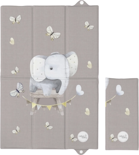 Ceba Baby utazós, összecsukható pelenkázó alátét 60 × 40 cm basic little elephant