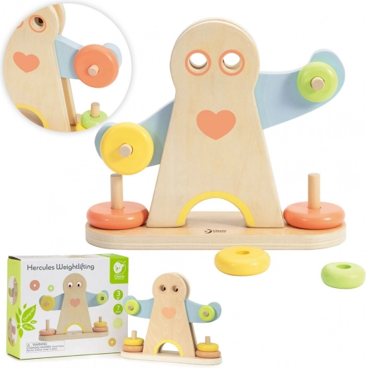 Fa egyensúlyozó mérleg CLASSIC WORLD HERCULES, Montessori, 7 részes