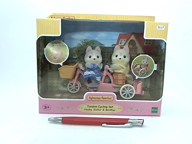 Sylvanian Families huskyk tandemkerékpáron