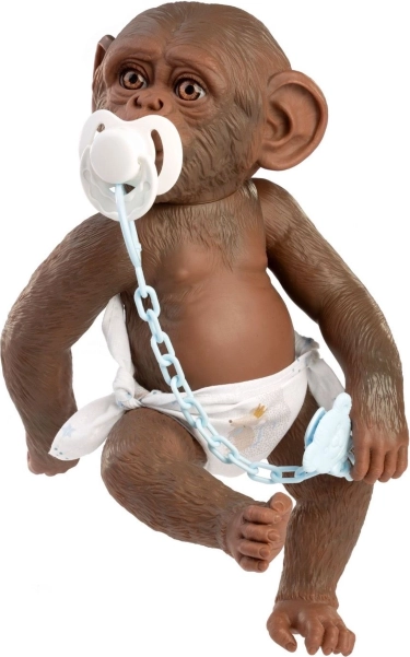 Realisztikus majom baba teljes vinyl testtel - 32 cm