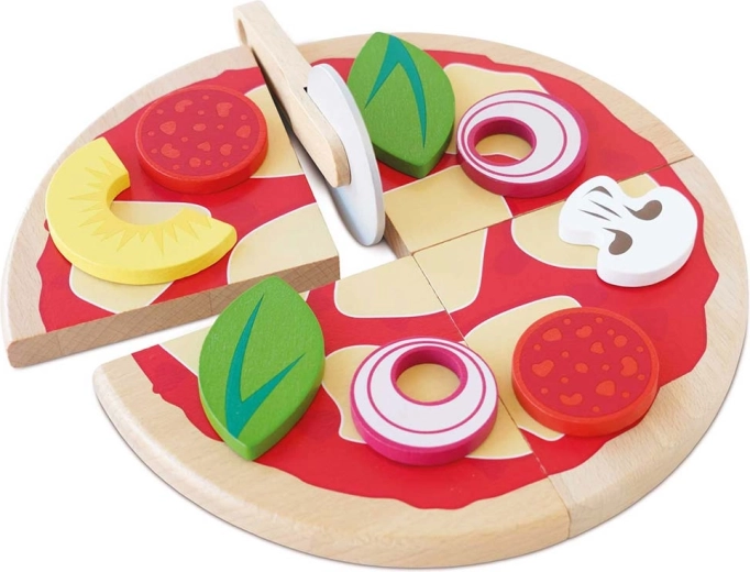 Le Toy Van fából készült, szeletelhető pizza gyerekeknek