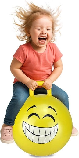 HoppyDoo Smile ugrálólabda sárga 45 cm pumpával