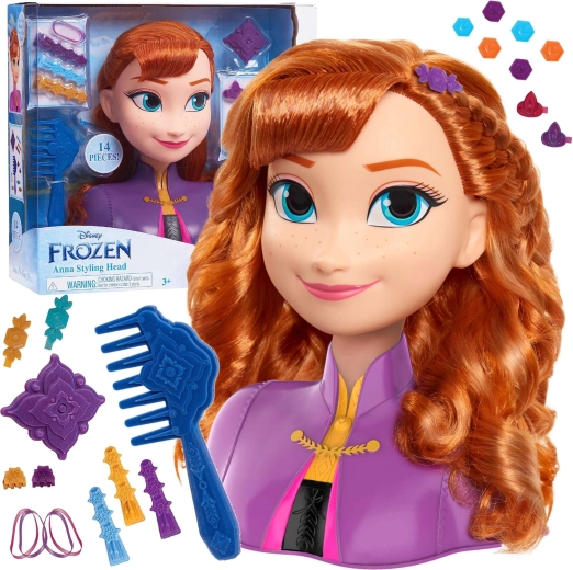 Disney Jégvarázs Anna hercegnő fésülhető feje kiegészítőkkel