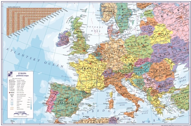 Európa asztalvédő 60x40 cm