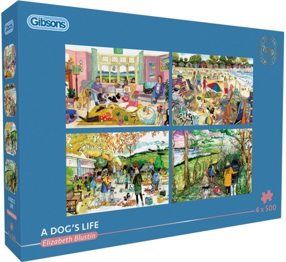 GIBSONS Puzzle Kutyák világa 4×500 darab