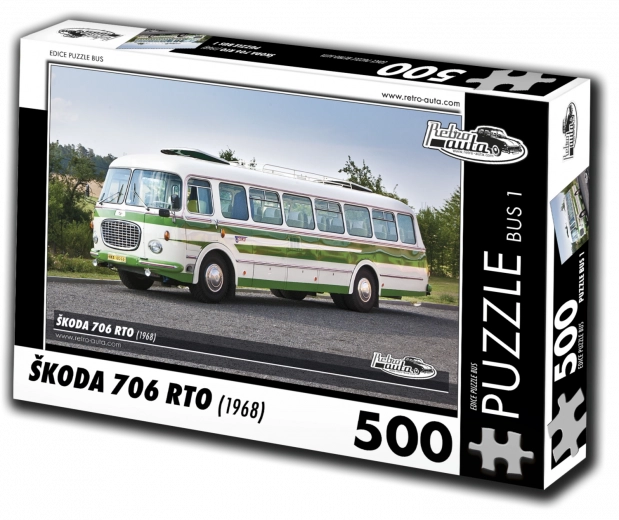 RETRO-AUTA puzzle Škoda 706 RTO autóbusz 500 darab