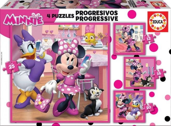 Puzzle Minnie és Daisy az Educa-tól 4 az 1-ben