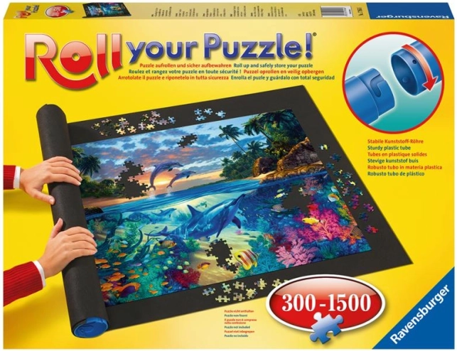 RAVENSBURGER feltekerhető puzzle alátét 300–1500 darabhoz (110 × 66 cm)