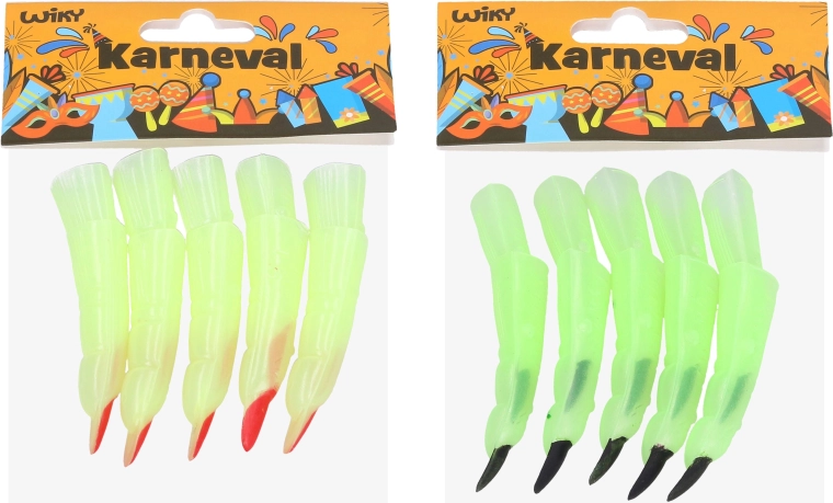 Karneváli zöld boszorkányujjak - 10 db