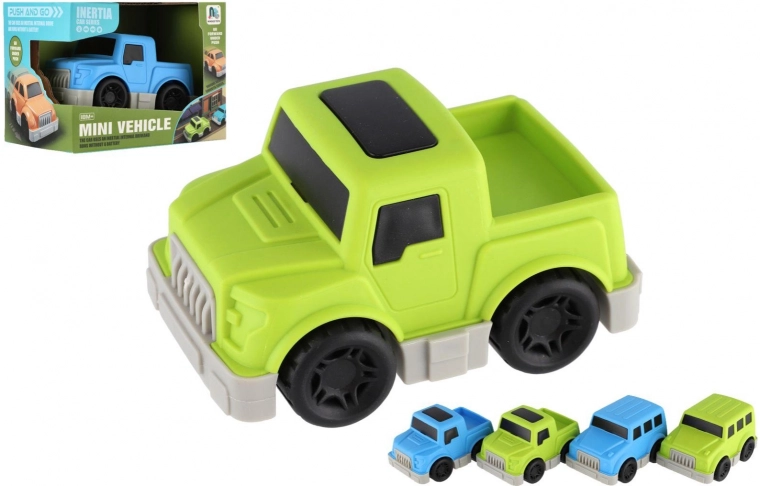 Mini műanyag lendkerekes autó 9 cm – 4 féle