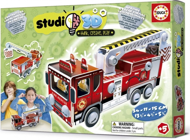 Studio 3D modell tűzoltó jármű EDUCA