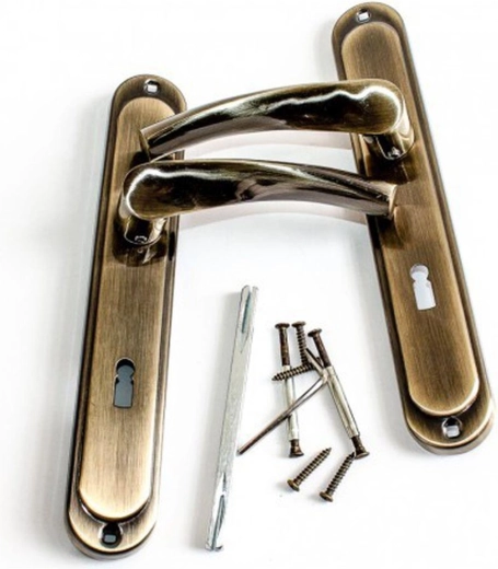 ATENA ajtókilincs kulcsos betéttel, 72 mm, patina