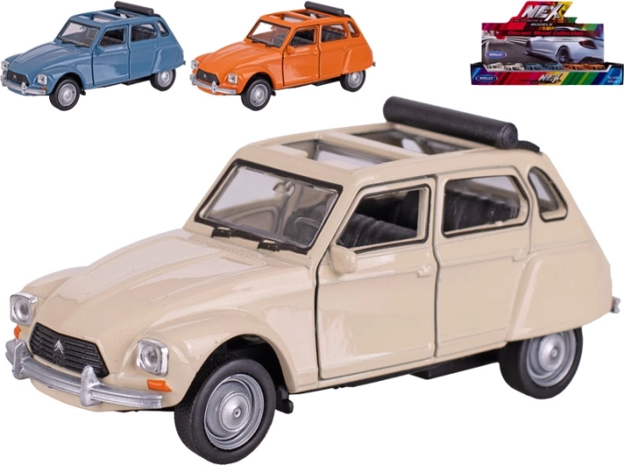 Citroën Dyane fémmodell hátrahúzós mechanizmussal, 12 cm, Welly