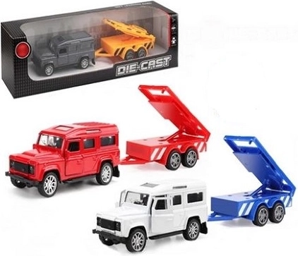 Jeep autó szolgálati utánfutóval