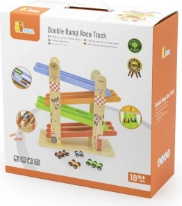 Viga fa dupla versenypálya kisautókhoz