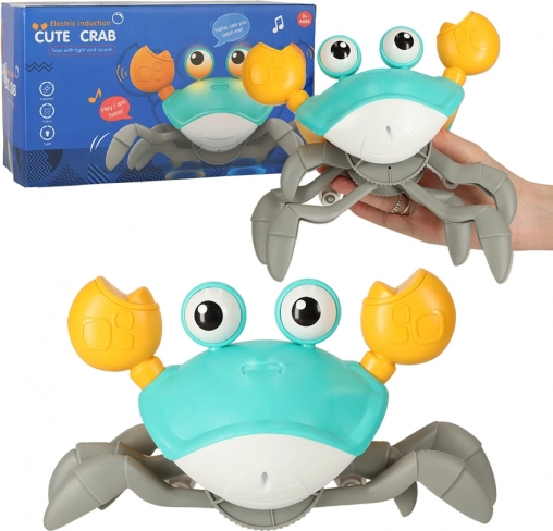 Interaktív mászó rák zenével, USB-ről – Zöld