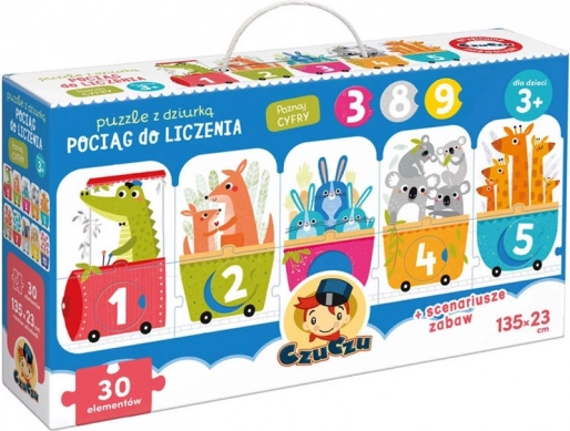 Lyukas puzzle – számvonat