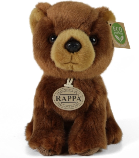 Rappa barna plüssmackó, 18 cm, környezetbarát
