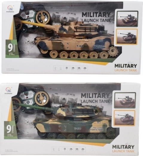 RC katonai tank távirányítóval és töltővel – 1 db