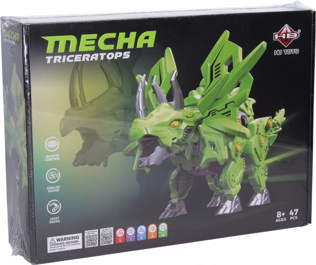 RC építőkészlet dinoszaurusz Mecha Triceratops 23,7 cm