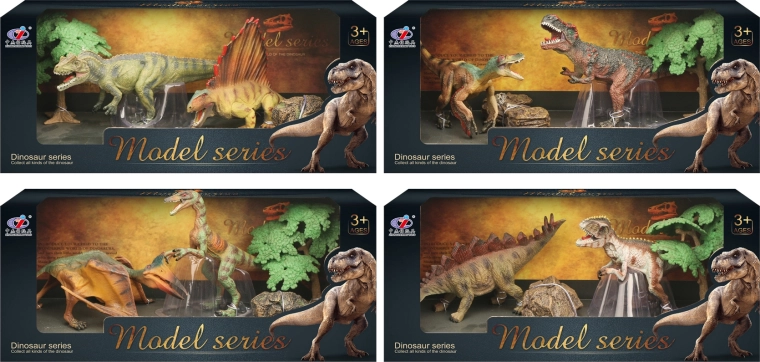 Dinoszaurusz világ dinoszauruszfigura készlet, 4 féle