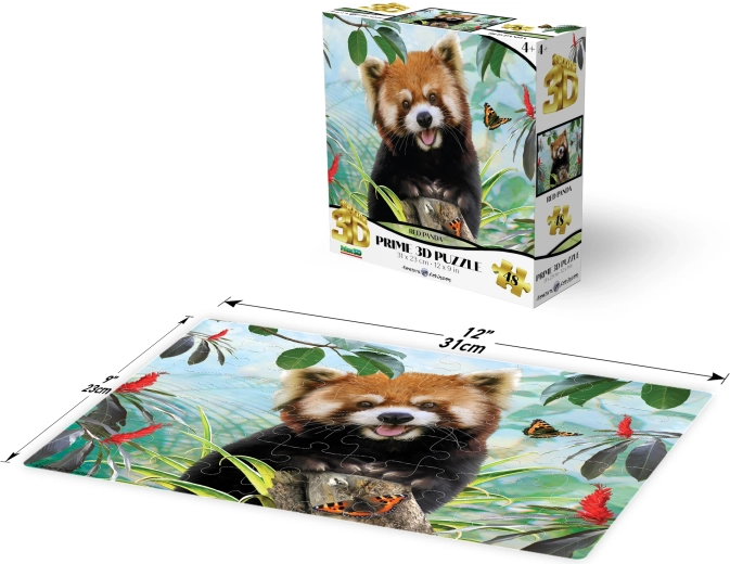3D puzzle vörös panda 48 darab
