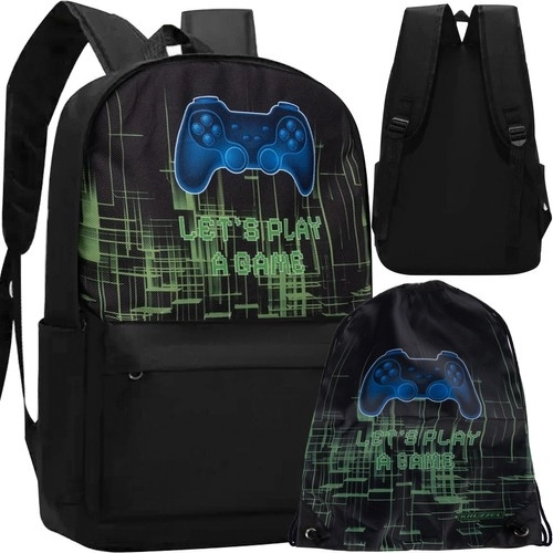 KRUZZEL 22 l-es iskolai gamer hátizsák tornazsákkal