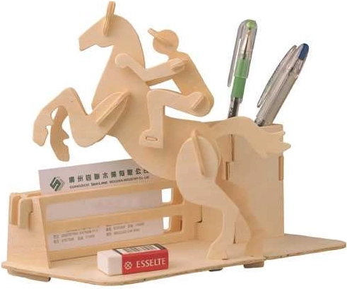 Woodcraft Fa 3D puzzle Ceruzatartó Lóverseny