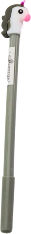 Unicorn Stopper golyóstoll, fekete tollhegy, szürke-lila mix, 0,5 mm