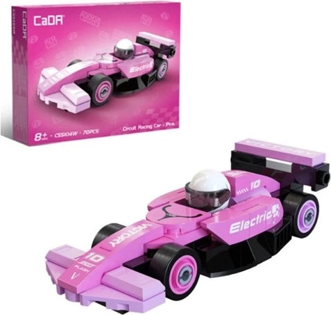 Cada építőkészlet Circuit Racing Car rózsaszín sportautó