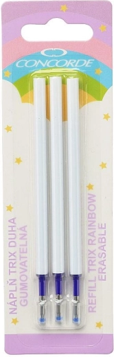 Radírozható utántöltő CONCORDE Trix Duha zselés tollhoz, kék, 3 db